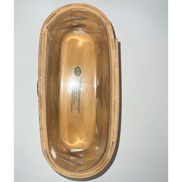 Peterboro Basket Co Oblong Basket w/ Removable Plastic Liner 9.5" x 4.5" x 2.5" - Picture 3 of 6